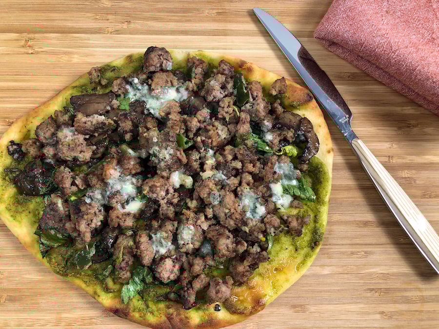 Easy Beefy Flatbread