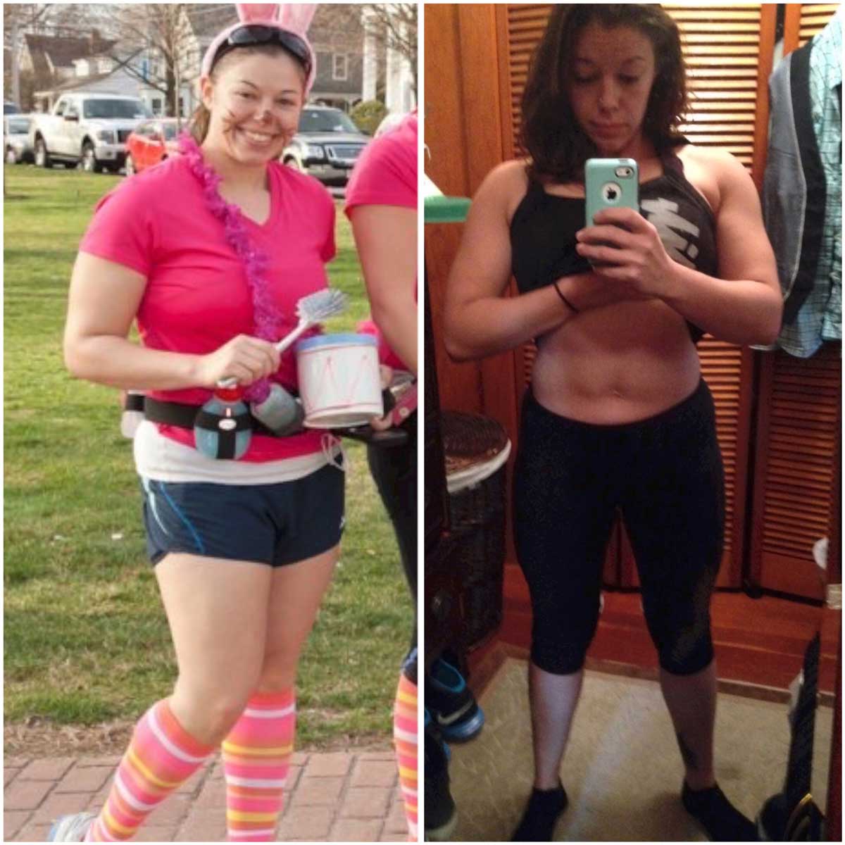 Laurie Before and After 20 lbs weight loss