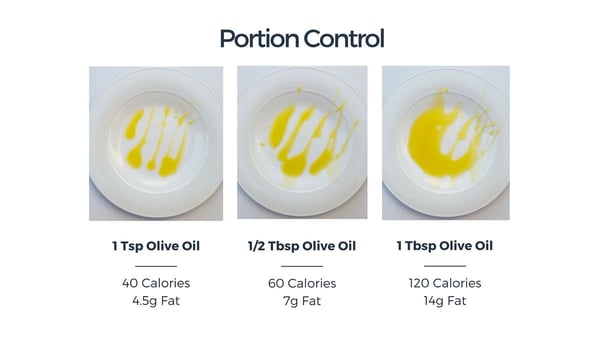 Portion control oil
