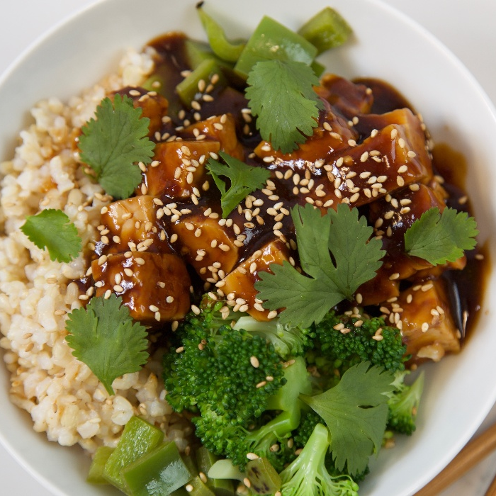 Tempeh Garlic Ginger Soy Bowl Recipe