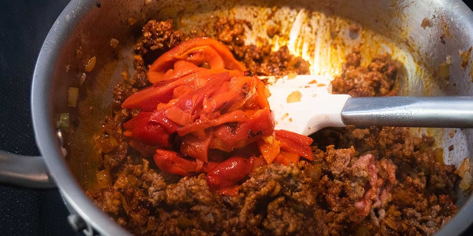 cooking keto chili recipe with spices 