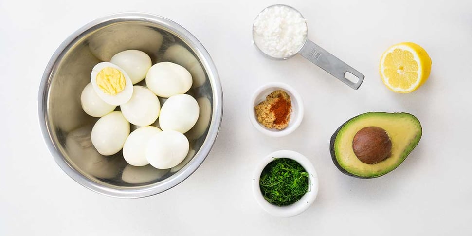 ingredients for keto avocado egg salad recipe 