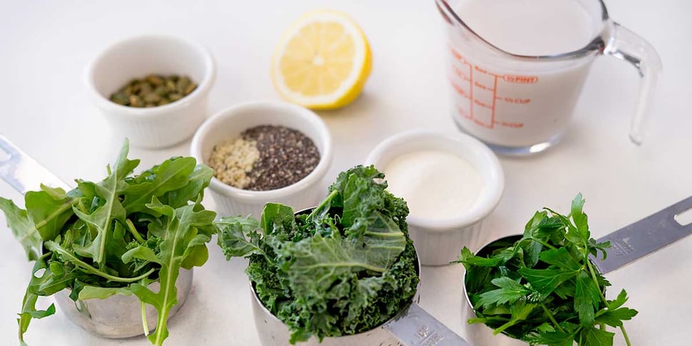 ingredients for keto green smoothie recipe 