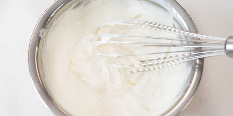 whipping yogurt for keto parfait 