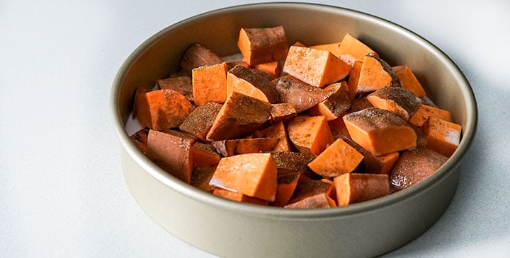 Cooking-cut-sweet-potato
