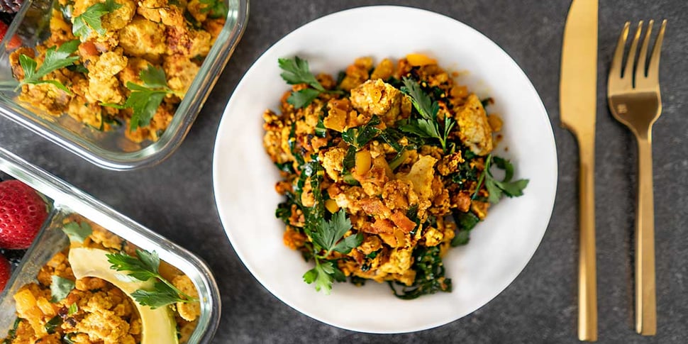 sweet potato and greens breakfast hash 