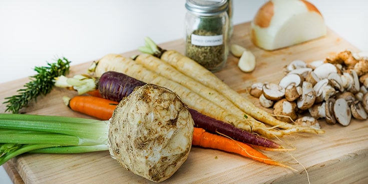 anti inflammatory foods on cutting board 