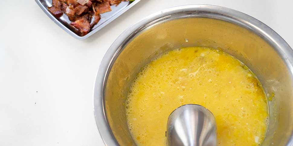 blending eggs for keto egg casserole recipe for keto meal prep 