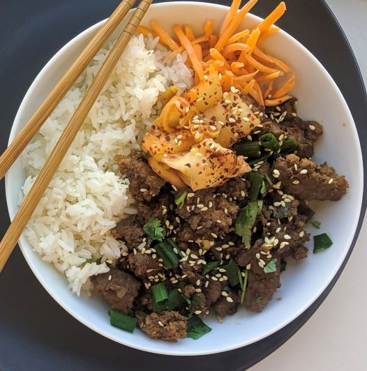 Korean Beef Bowl with Kimchi Recipe