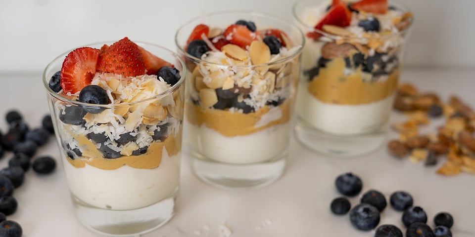 high protein greek yogurt parfait for breakfast