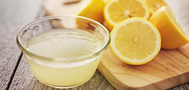 lemon juice and sliced lemon wedges