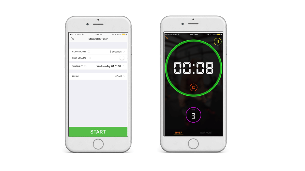 phone app fitness timer