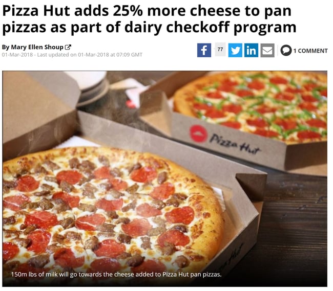 pizza hut checkoff program adds more cheese