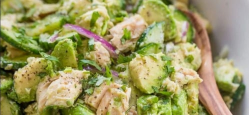 cea mai bună rețetă de salată de ton ahi cu puține calorii gustări sănătoase pentru pierderea în greutate