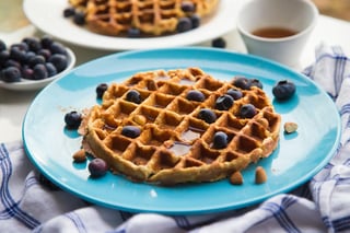 Maple Cinnamon Sweet Potato Waffles