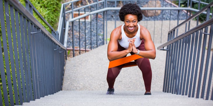 functional exercise on stairs