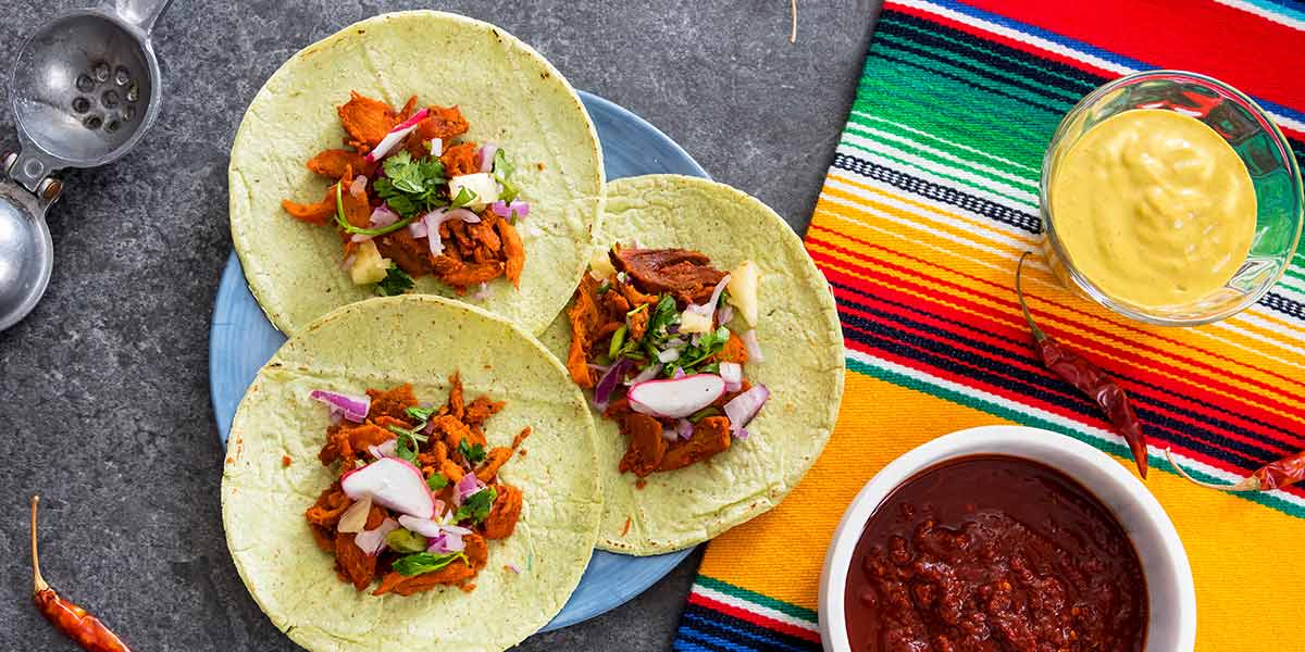 Easy-Colorful-Chicken-Pibil-Tacos-Set-On-Table