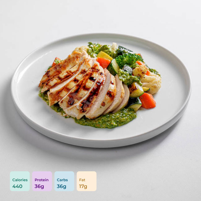 Whole30 Chicken with Walnut Pesto