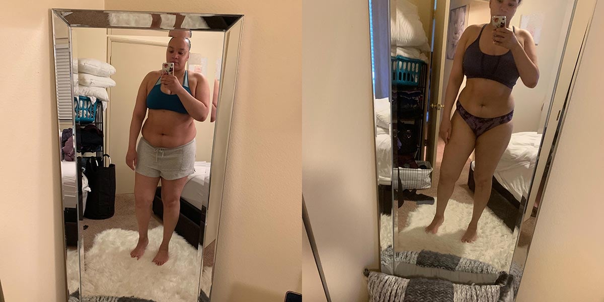 Natasha M Before and After Eating Healthy Diet