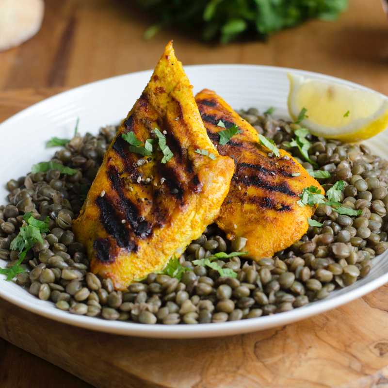 Sesame Ginger and Lentil Loaf with Chicken Breast@2x