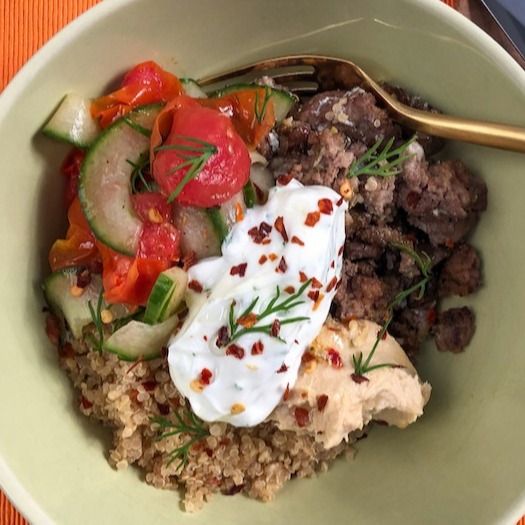 Loaded Mediterranean Beef Bowl Recipe-image