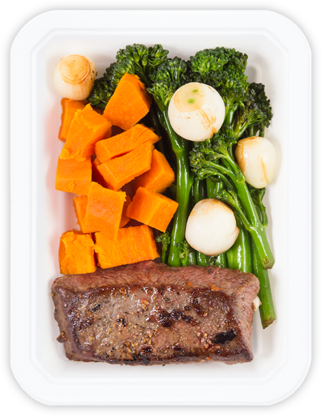 Steak sweet potato