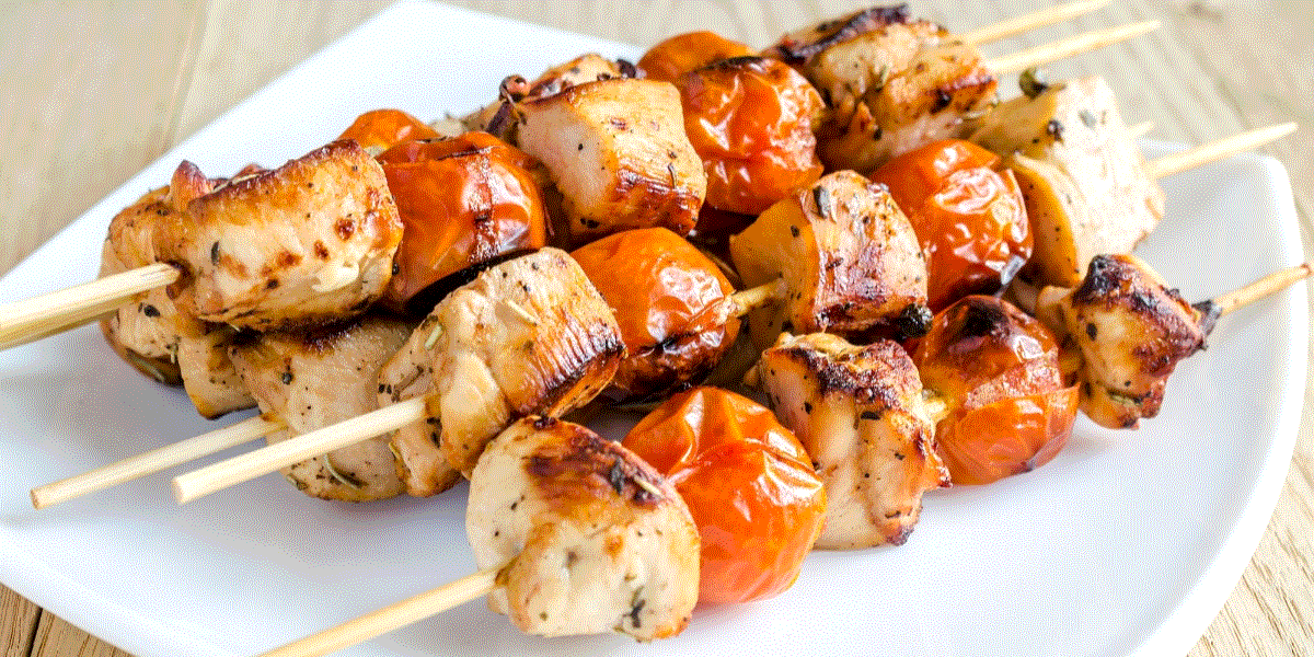 Grilled Chicken and Tomato Skewers Recipe