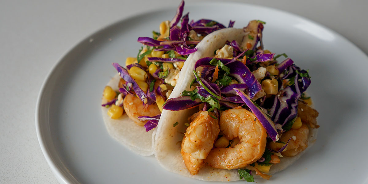 10 Minute Shrimp Tacos with Street Corn Slaw Recipe